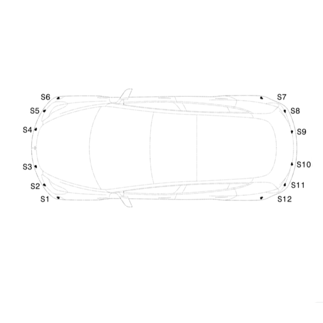 TEV-1127502-L Tesla Model 3 Y S X Park Assist Sensor OEM Quality (S1,S6,S7,S12)