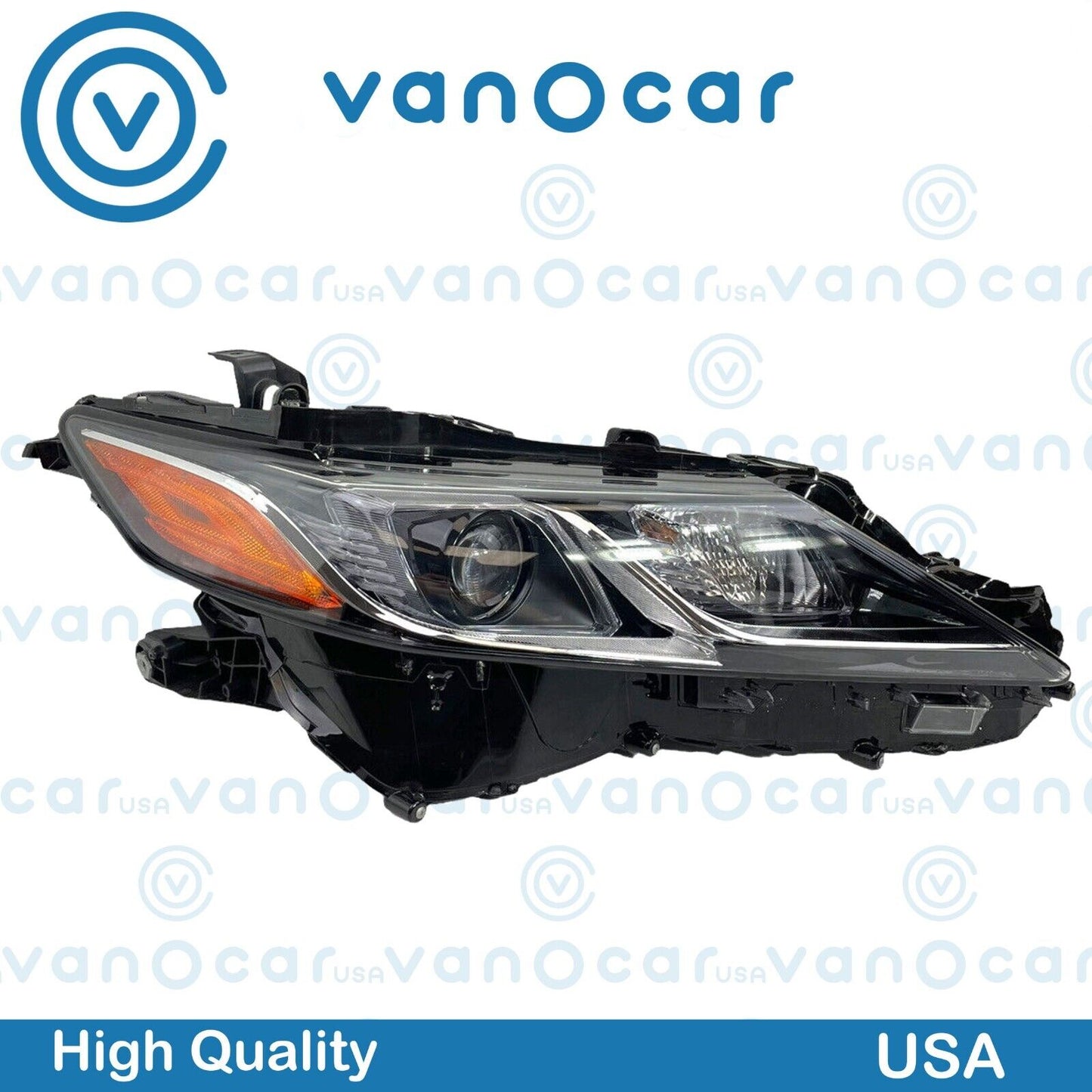 Headlight 2018-2019 For Toyota Camry L LE SE Halogen Black Right Side 8111006C40