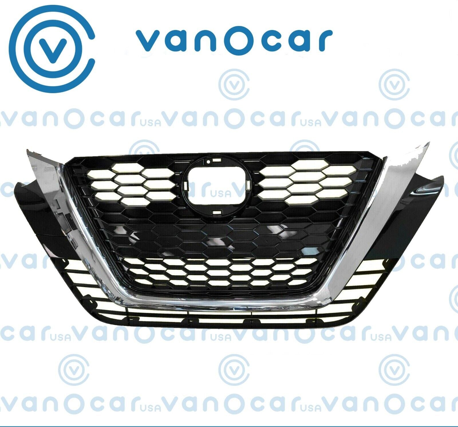 For Nissan Altima 2019-2020 NI1200292 Front Upper Grille Black Chrome 623106CA1A