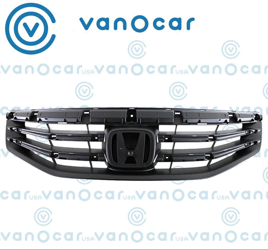 Front Bumper Grille Hood Upper Grill W/Chrome Trim For Honda Accord 2011-2012